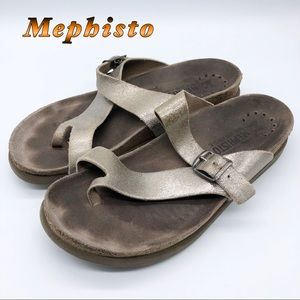 COPY - Mephisto-Leather Pale Metallic HELEN Sandal 39